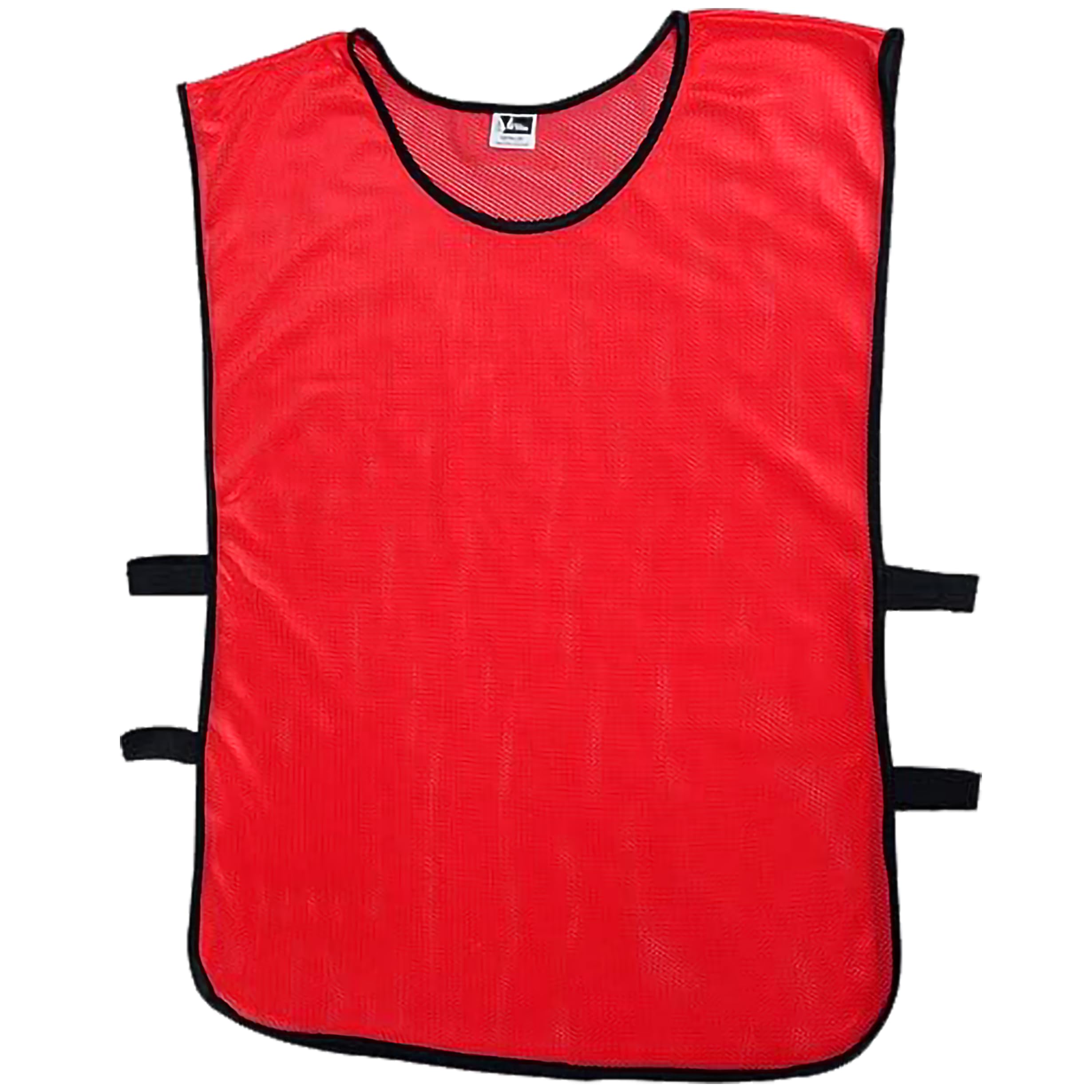 Sterling Sports 12 X Football Training Bibs For Adults - Ideal Football Bibs Adult For Basketball, Soccer, Netball, Cricket & Rugby Training Equipment - Perfect Sports Vest (Youth, Red)