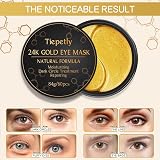 Tiepetly 24K Gold Under Eye Patches 30 Pairs Collagen Dark Circles Puffiness view 3