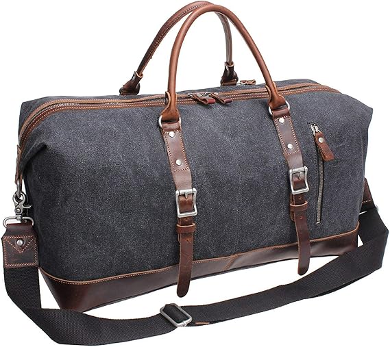 canvas leather weekender bag