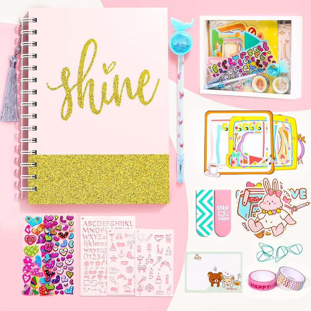 ADUSRIZ Teen Girls Diary Gift Set Stationery Scrapbook Kit 8-14