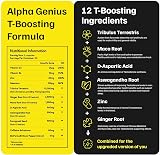 Justfloow Alpha Genius Testosterone Support for Men – Tribulus, D-Aspartic view 3