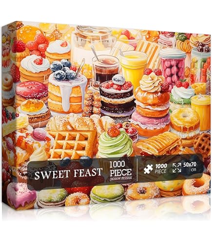 White Mountain Puzzles „Donut & Kaffee“ – 1000 Teile Puzzle Für Erwachsene, Mit Poster