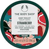 The Body Shop Strawberry Body Yogurt, 48hr Moisturizer, 100% Vegan, 6.91 Fl.Oz