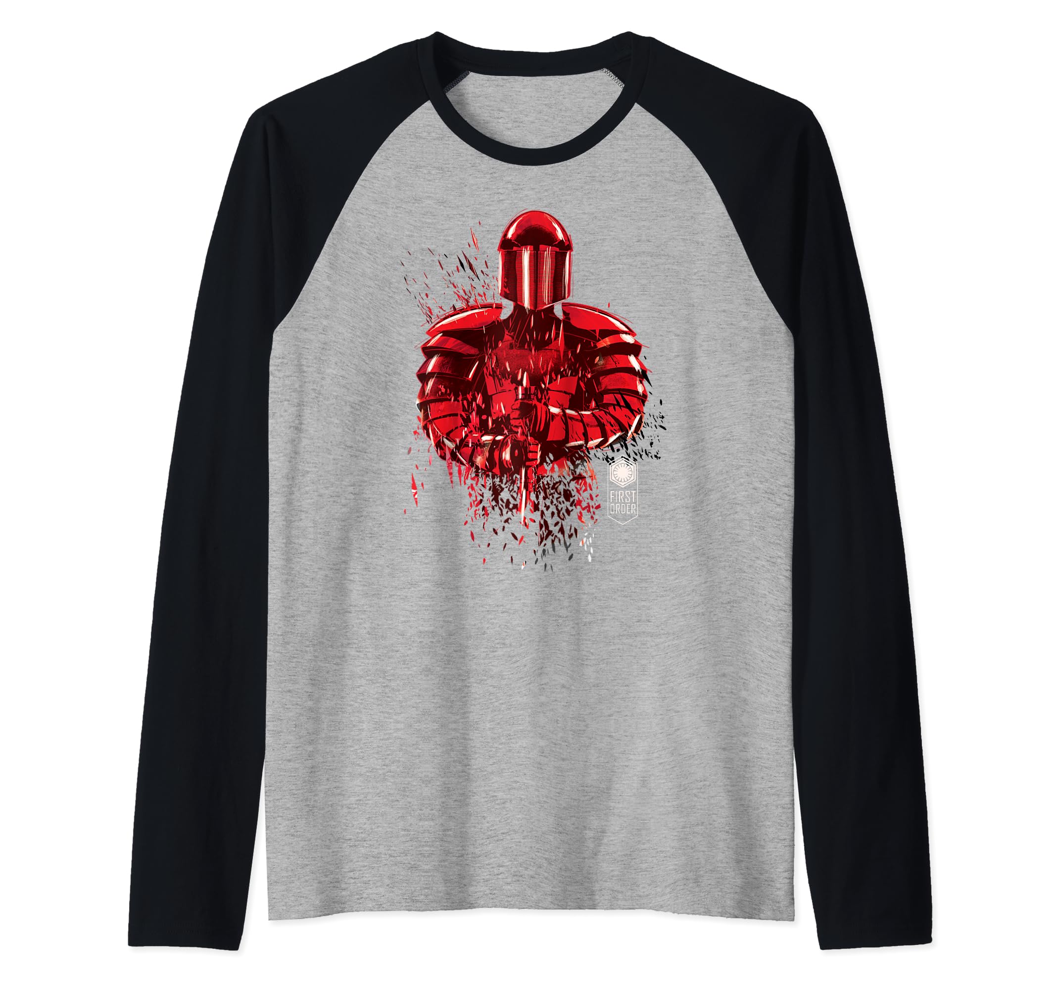 Star Wars Last Jedi Red Elite Praetorian Guard Raglan Baseball Tee