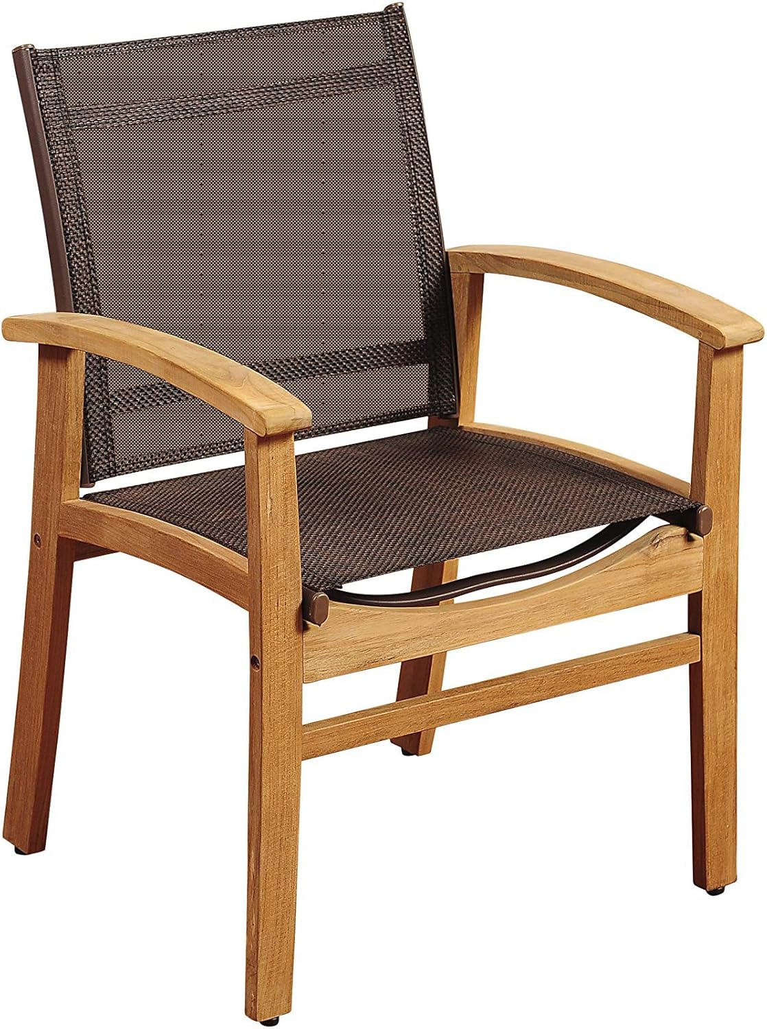 georgetown furniture sc on Amazonia Teak Georgetown Brown Sling Armchair Sc Fort Br Garden Outdoor Amazon Com