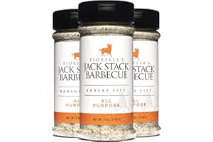 FIORELLA'S JACK STACK BARBECUE Jack Stack Barbecue All Purpose Dry Rub Seasoning - Kansas City Spice 3 Pack - for Chicken, Beef, Ribs, Vegetables, Seafood, and More (7oz Each)