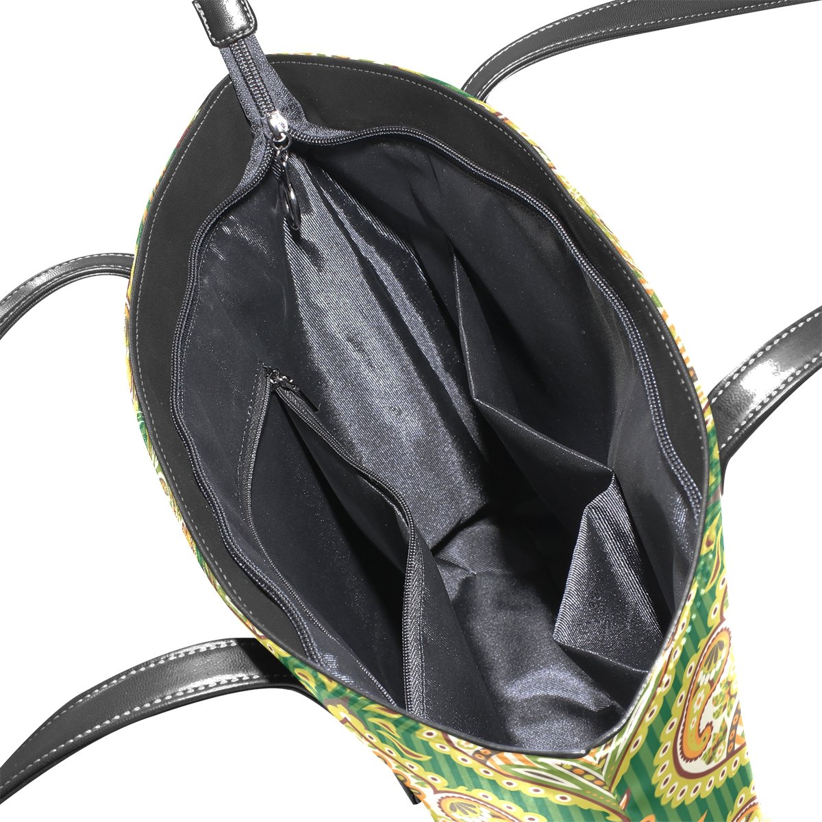 Womens Leather Top Handle Shoulder Handbag Flower Pattern Large Work Tote Bag
