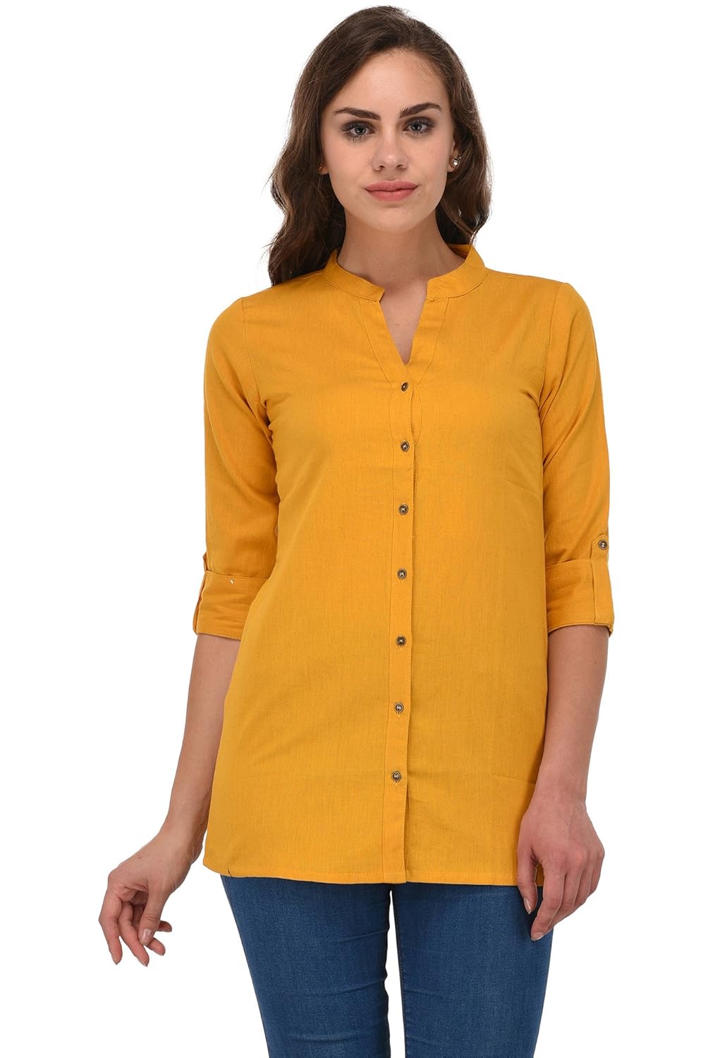 pistaa's women's cotton short kurti top(kwtstopylw_yellow_0)