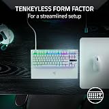 Razer Huntsman V3 Pro Tenkeyless Analog Optical Esports Keyboard White view 9