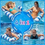 Cadoal 2 Pack Lilo Pool Inflatables 4 in 1 Water Hammock With Drink Holders view 6