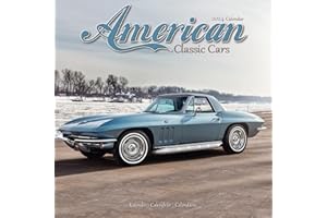 American Classic Cars Calendar 2024 Square Car Wall Calendar - 16 Month