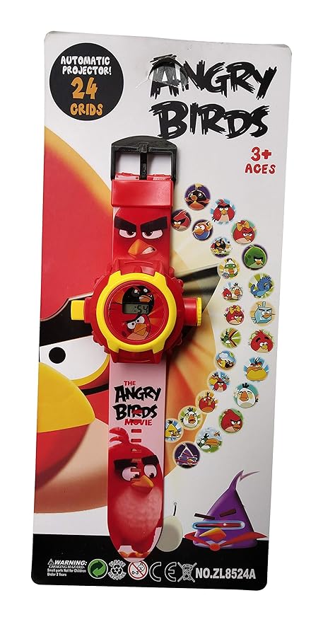 axelleindia Kids Projector Toy Watch with 24 Automatic Projector Grids Education Grid Projector Toy(Best for Birthday Gift and Kids Gift). (Angery Birds)