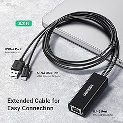 UGREEN Ethernet Adapter for Fire TV Stick, Micro