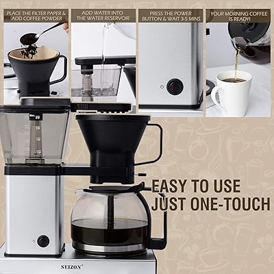 Buy Seizon Coffee Machine 8 Cup Coffee Maker 43oz Coffee Brewer One Touch Drip Coffee Maker 1560w Coffee Maker With Thermal Carafe Keep Warm Coffee Machine Black Online In Bangladesh B08sw3tvwm