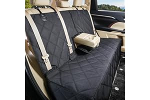 petalage Bench Dog Car Seat Cover for Back Seat Waterproof Seat Covers Durable Scratch Proof Nonslip, Protector for Pet Fur & Mud Washable Backseat Cover for Cars Armrest Compatible