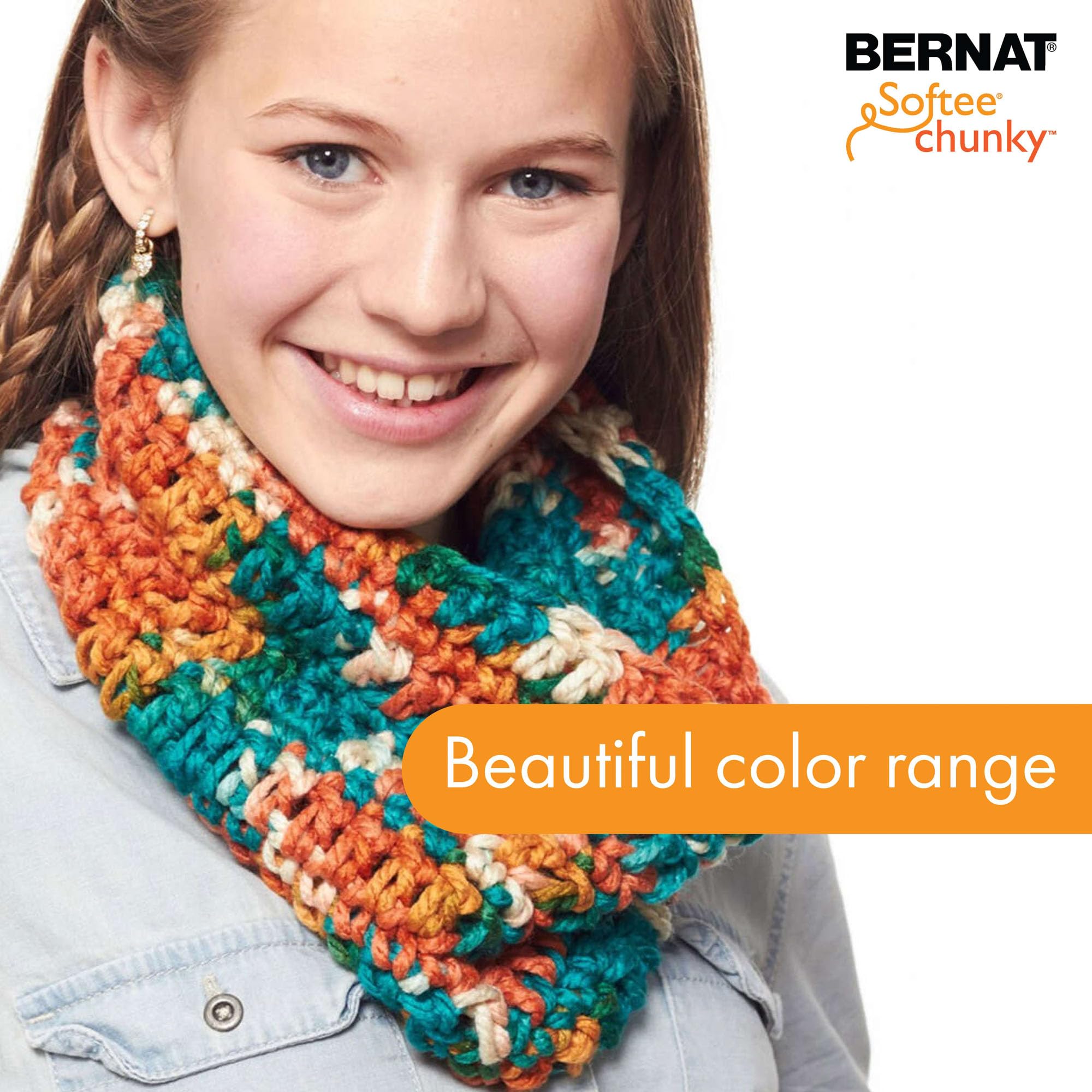 Bernat Softee Chunky School Yard Yarn - 3 Pack of 80g/2.8oz - Acrylic - 6 Super Bulky - 77 Yards - Knitting/Crochet