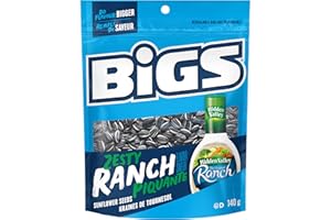 Bigs Sunflower Seeds Zesty Ranch Flavour - 8x140g Bags, 8 Count