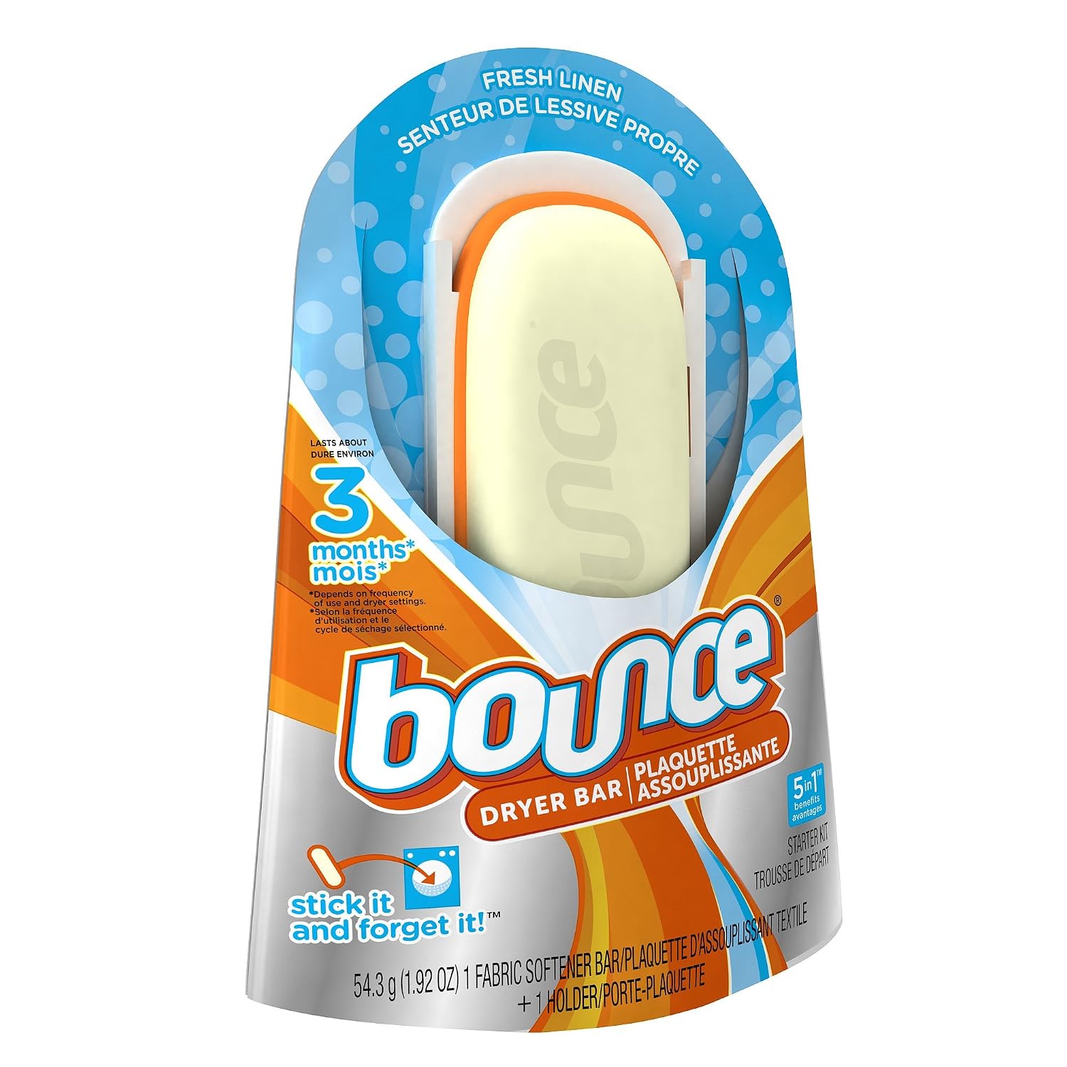 Bounce 3 month Fresh linen dryer bar 1 kit (037000304500)