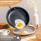 Nuovva Non-Stick Copper Cookware 5-Piece Set Induction Oven Safe with Lids view 5