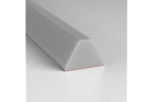 Risunpet 39 Inch Collapsible Shower Water Dam, Shower Threshold Water Dam Shower Barrier, Dry and Wet Separation Door Dam Water Stopper Kitchen Shower Threshold Silicon Water Blocker(Mini Trapezoid)