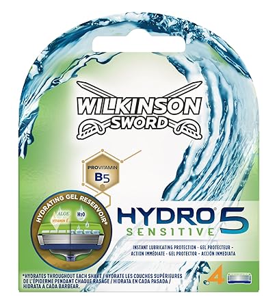 Wilkinson Sword Hydro 5 Sensitive Rasierklingen für Herren Rasierer 4 St