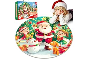 INNOFANS Christmas Decorations Puzzles for Kids Ages 4-6,48 Piece Jumbo Jigsaw Puzzles for Christmas Birthday Gifts, Floor Puzzles for Kids Ages 3 4 5 6 7 8, Toddler Educational Puzzle Toy for Boy Girls