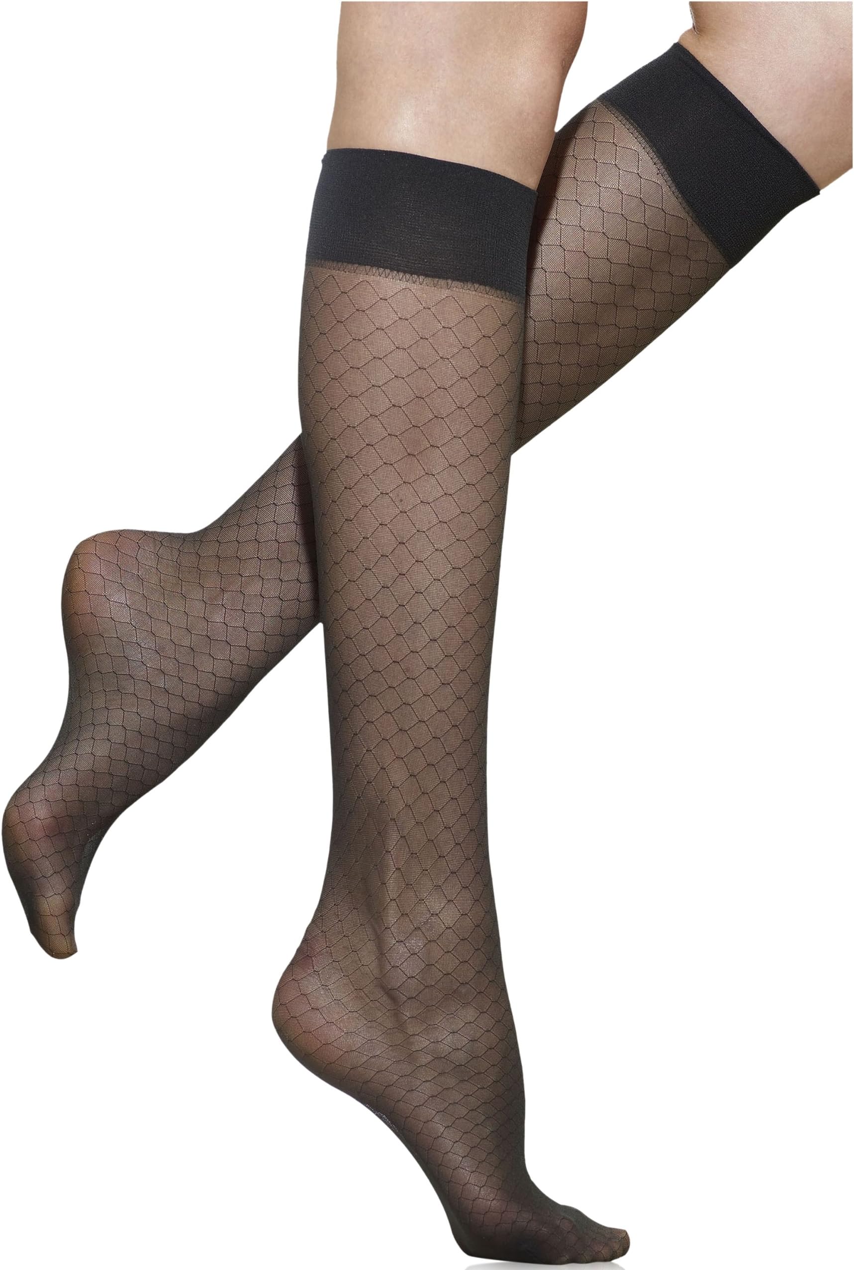 Silkies Women's Honeycomb Sheer Trouser Socks 2 Pair Pack