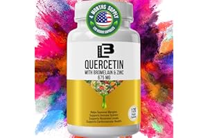 LEB BEST 3 Quercetin 675 Mg with Bromelain & Zinc Supplement- 4 Month Supply, 120 Natural Veggie Capsules, Support Immunity, Made in USA