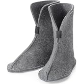 Jeyiour 1 Pair Pure Wool Felt Replacement Boot Liners 10'' High Winter Warm Boot Liners Replacement for Men Women Unisex
