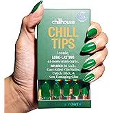 Chillhouse - Chill Tips, Press on Nails Kit - Emerald Tower (Almond) - 30 Nail Shapes & Sizes - Up to 2 Weeks of Wear - Customizable Fit - Reusable - Latina Founded & Women Owned - Beauty & Self Care