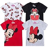 Disney Minnie Mouse Girls 4 Piece Short Sleeve T-Shirt for Toddler and Big Kids