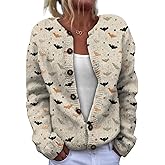 domirica Sweater for Women Trendy Open Front Cardigan Fall Cardigan Sweaters for Women Crewneck Long Sleeve Outfits Fashion