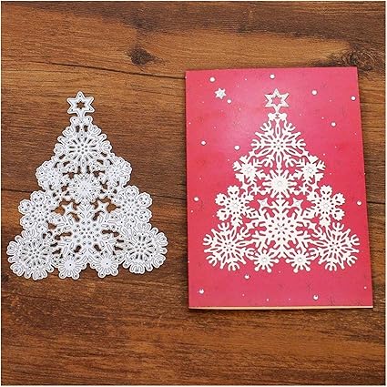 Amazon Co Jp Yvchen クリスマスツリー金属切削は スクラップブッキングエンボス装飾フォトアルバム紙カードクラフト素質をダイ ホーム キッチン
