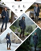 33,000ft Women’s Softshell Jacket Hooded Waterproof Windbreaker Blue 2XL view 2