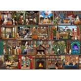 Naturelish 1000 Piece Jigsaw Puzzle for Adults, Funny Dog Puzzle | Many Dog Breeds in a Richly Detailed House Scene with Playful Room Details, Color-Coded Back, 26.65 x 19.25 in