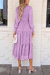 PRETTYGARDEN Women's Fall Spring Midi Dress Long