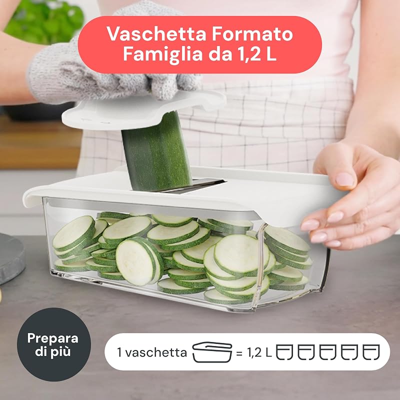 Pro Core - Mandolina per Verdure e Affettatrice Julienne 6-in-1
