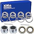XiKe 2 Set Fits for 1-1/16'' Axles Trailer Wheel Hub Bearings Kit, L44649/L44610 and 12192TB Seal OD 1.980'', Dust Cover and Cotter Pin, Rotary Quiet High Speed and Durable.