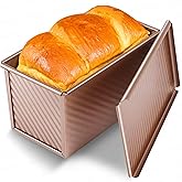 Yupjlia Pullman Loaf Pan with Lid, Premium 1 lb Dough Sandwich Nonstick Bread Pan with Lid for Homemade Bread, Heavy Duty Car