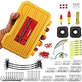 LoDinpo Mini Survival Fishing Kit–Compact Emergency Fishing Gear for Camping,Hiking,Bushcraft,Backpacking Small Tackle Box with Hooks,Line,Tools–Great Gift