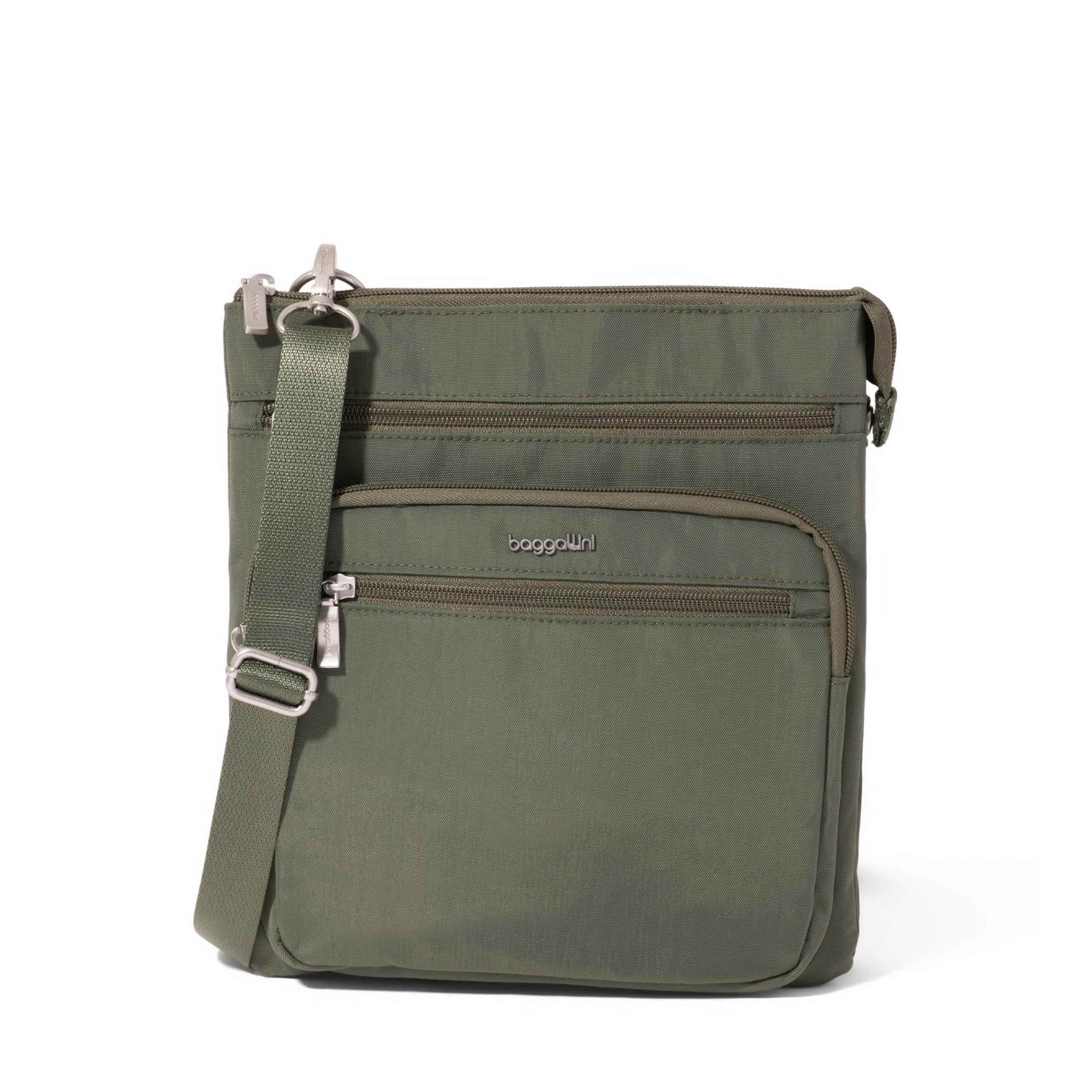 Baggallini Out and About Crossbody Bag for Women – 10″x10.7″ Lightweight Travel Handbag w/RFID Card Slots