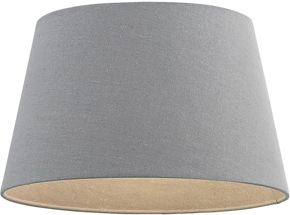 National Lighting Beau Grey Linen 18 Inch Lampshade E27 B22 GLS