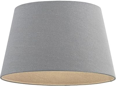 National Lighting Beau Grey Linen 18 Inch Lampshade E27 B22 GLS