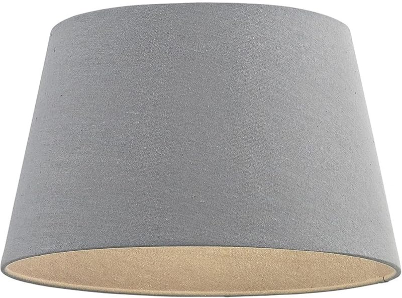 National Lighting Beau Grey Linen 18 Inch Lampshade E27 B22 GLS