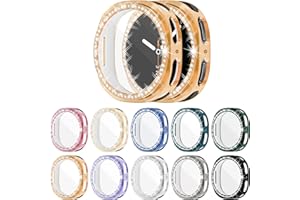 YUVIKE [10-Pack] Bling Watch Screen Protector for Samsung Galaxy Watch8 40mm, Glitter Protection Cases TPU Soft Cover with Sparkly Rhinestones for Galaxy Watch8 40MM(SM-L320)