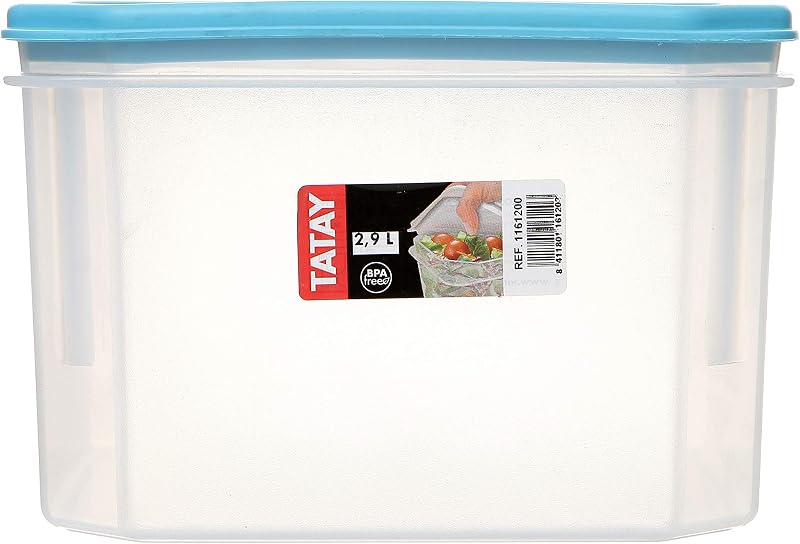 Boîte Alimentaire Plastique 2,9 L Top Flex, 18,5 x 18,5 x 12,2 cm