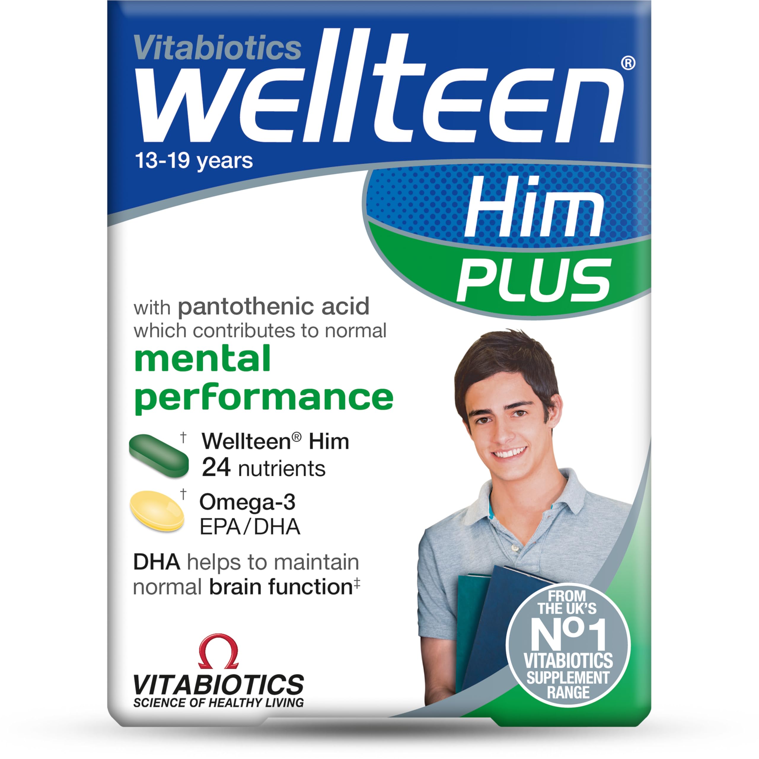 Multivitamin Tablets for Teen Boys, Wellteen Him Plus