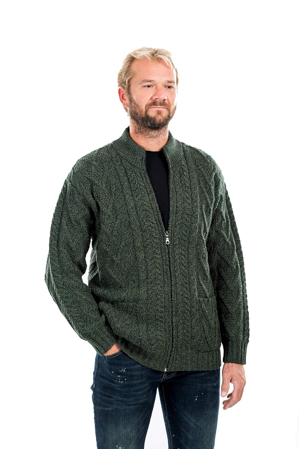 mens zip cardigan with pockets