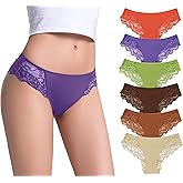 Flonica Cheeky Lace Hipster Panties for Women, Sexy Women's Underwear Tanga, Multipacks