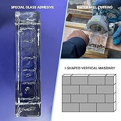 4 Pack-7.9"x3.9"x2" Glass Block with Card Slots-ice